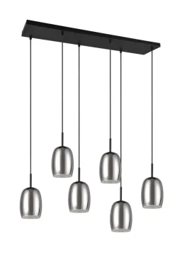 TRIO Retrofit Balkenpendel TRS BARRET 89 cm schwarz /rauchfarbig