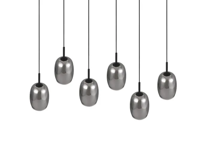 TRIO Retrofit Balkenpendel TRS BARRET 89 cm schwarz /rauchfarbig