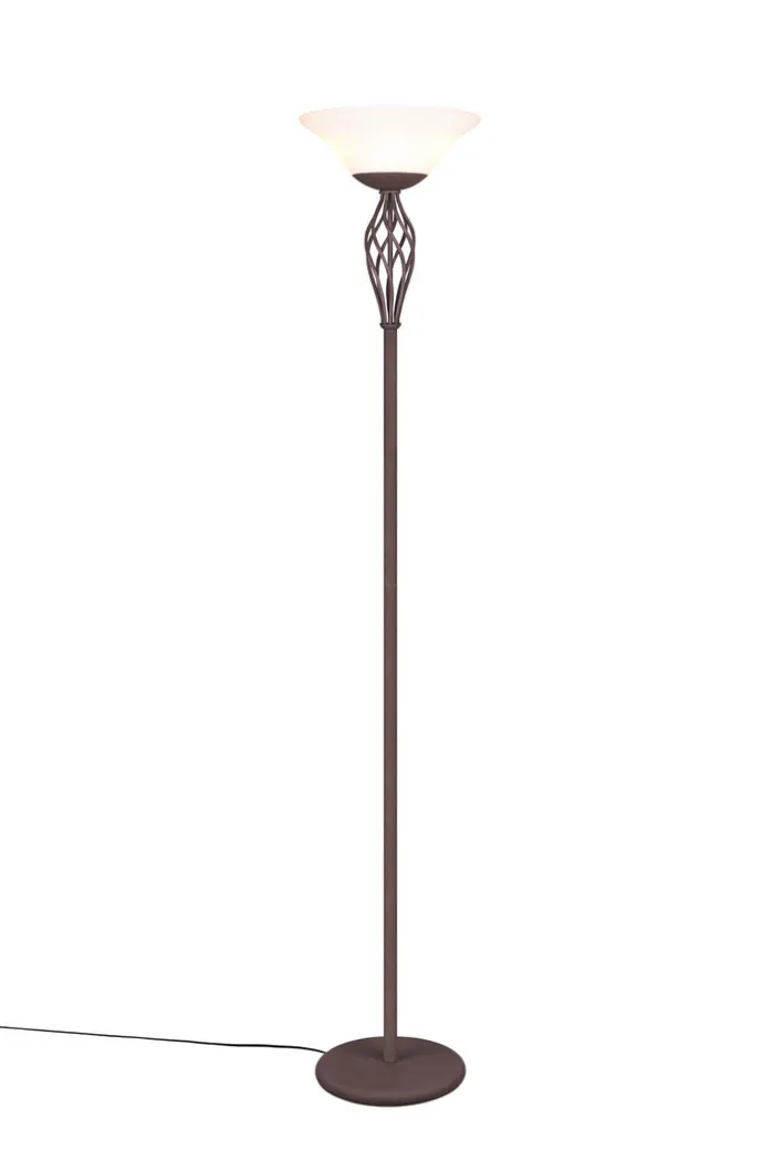 TRIO Retrofit Deckenfluter RUSTICA rostfarbig