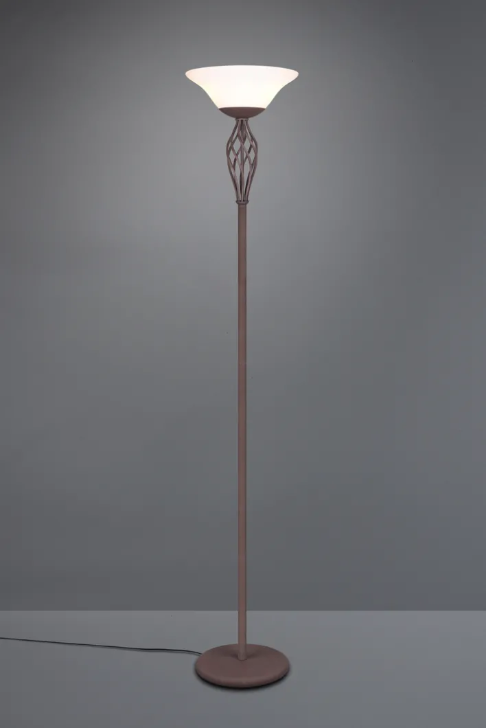 TRIO Retrofit Deckenfluter RUSTICA rostfarbig