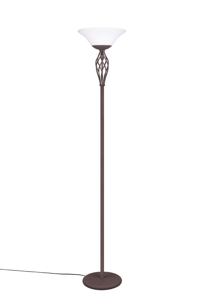 TRIO Retrofit Deckenfluter RUSTICA rostfarbig