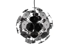 TRIO Retrofit Pendelleuchte DISCALDO 54 cm schwarz /Glas