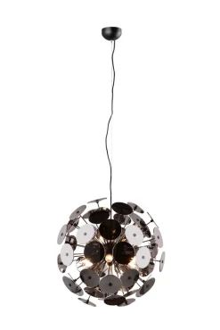 TRIO Retrofit Pendelleuchte DISCALDO 54 cm schwarz /Glas