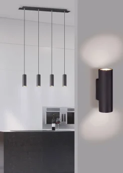 TRIO Retrofit Wandlampe MARLEY 8 cm mattschwarz