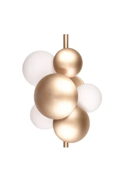 TRIO Retrofit Wandleuchte TRS BUBBLE goldfarbig