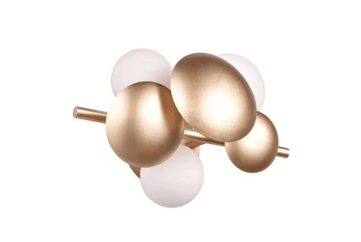 TRIO Retrofit Wandleuchte TRS BUBBLE goldfarbig