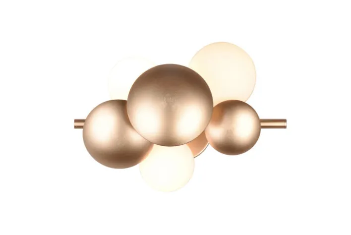 TRIO Retrofit Wandleuchte TRS BUBBLE goldfarbig