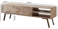 TV-Lowboard 145 x 47 cm braun