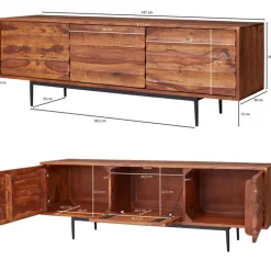 TV-Lowboard 147 x 50 cm braun