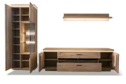 TV-Lowboard BARCELONA 210 cm Balkeneiche bianco