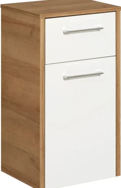 Unterschrank 40 x 72 cm braun/weiß