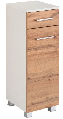 Unterschrank PARIS 30 x 64 cm Weiß/ Wotan Eiche
