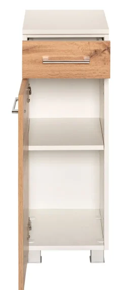 Unterschrank PARIS 30 x 64 cm Weiß/ Wotan Eiche