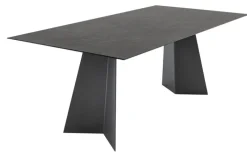 Variano Esstisch CUBE 200 x 100 cm Beton-Optik/stahlgrau