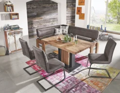 Variano Schwingstuhl POPPI Metall Textil 62 x 47 x 96 cm Braun/Schwarz