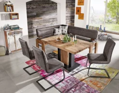 Variano Schwingstuhl POPPI Metall Textil 62 x 47 x 96 cm Braun/Schwarz