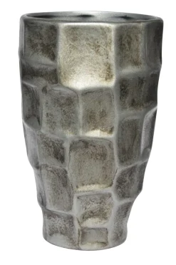 Vase 27 cm altsilberfarbig