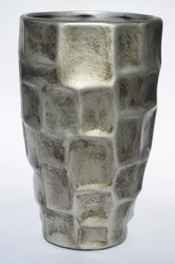Vase 27 cm altsilberfarbig