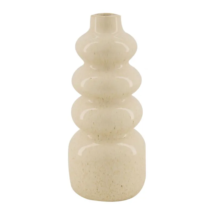 Vase 25 cm weiß /beige