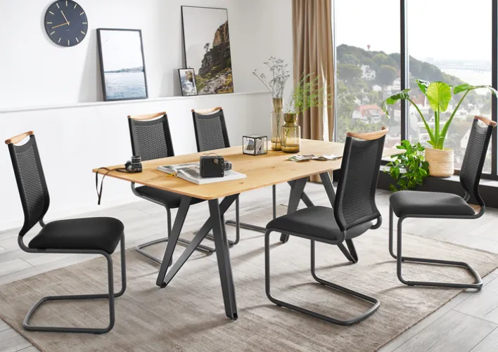 VENJAKOB Esszimmerstuhl LILLI anthrazit /Tritex basalt