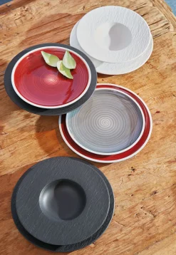 Villeroy & Boch Teller flach /Brotteller Ø 16 cm MANUFACTURE ROCK Schwarzgrau