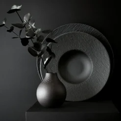 Villeroy & Boch Teller tief /Pastateller Ø 29 cm MANUFACTURE ROCK Schwarzgrau