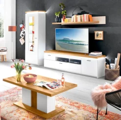 Vitrine AARON weiß/ braun