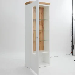 Vitrine AARON weiß/ braun