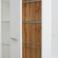 Vitrine AARON weiß/ braun