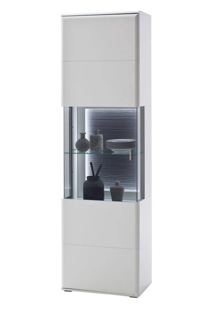 Vitrine AMORA 60 cm NB weiß /anthrazit 3D