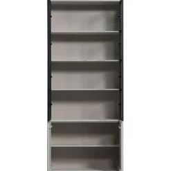 Vitrine BASIC 101 x 230 cm nebelgrau/schwarz