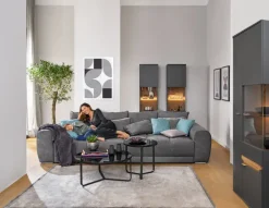 Vitrine CHARLOTTE grau 80 cm