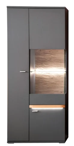 Vitrine CHARLOTTE grau 80 cm