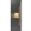 Vitrine CITY 50 x 200 cm Anthrazit/Wotan Eiche Dekor