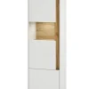 Vitrine CITY 50 x 157 cm weiß/braun