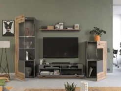 Vitrine FRENO I Oak/ grau