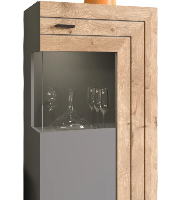 Vitrine FRENO II Oak/ grau