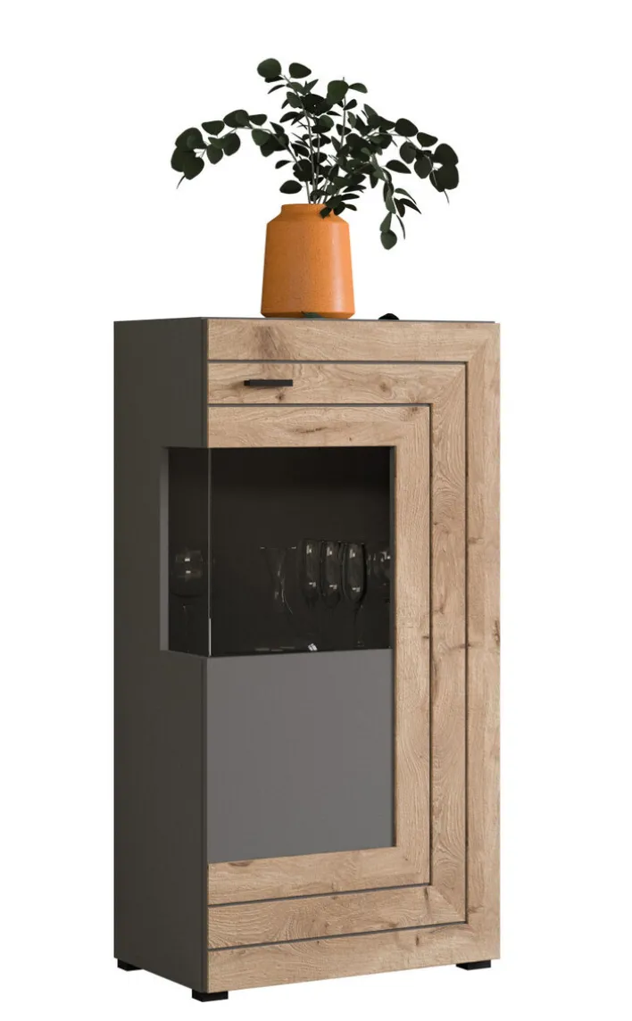 Vitrine FRENO II Oak/ grau