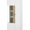 Vitrine HUDSON 75 x 180 cm weiß/braun