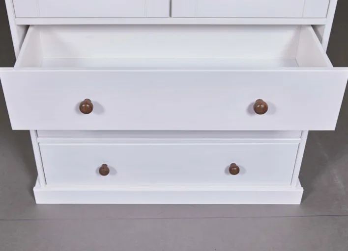 Vitrine JACOB weiß Massivholz