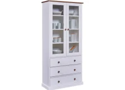 Vitrine JACOB weiß Massivholz