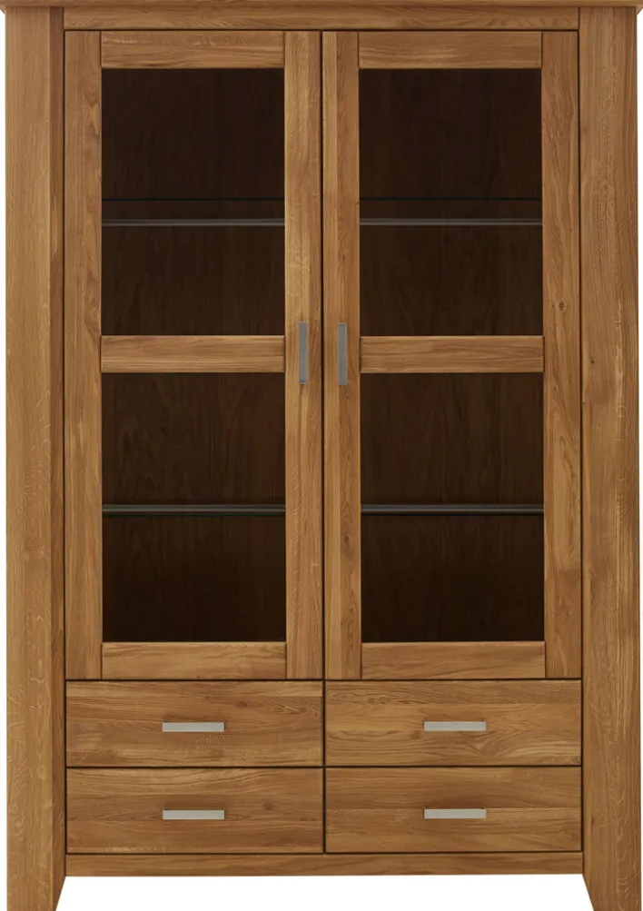 Vitrine LOFT 144 x 206 cm Eiche braun