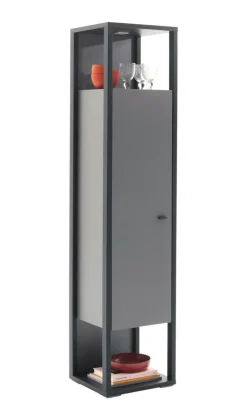 Vitrine LUXOR 40 x 178 cm Royal grau/ anthrazit