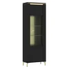 Vitrine NORICA 66,5x202,1 cm schwarz matt