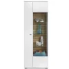 Vitrine 70x197 cm Weiß / Nox Oak