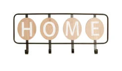 Wandgarderobe 50 x 22 cm braun/schwarz