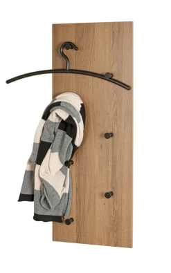 Wandgarderobe 80 x 30 cm braun/schwarz
