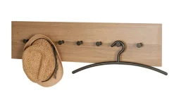 Wandgarderobe 80 x 20 cm braun/schwarz