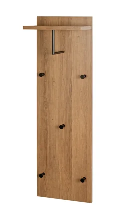 Wandgarderobe 30 x 100 cm braun/schwarz