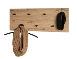 Wandgarderobe 80 x 30 cm Eiche-Dekor/schwarz